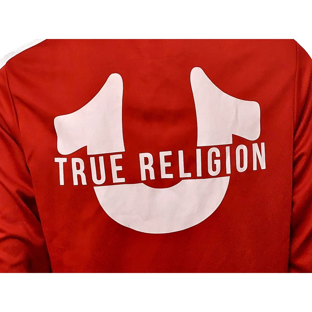 True Religion Brand Jeans Red & White Men's Sport Track Jacket Sz S NWOT